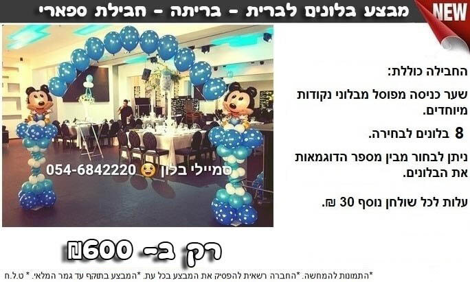 בלונים לברית במבצע